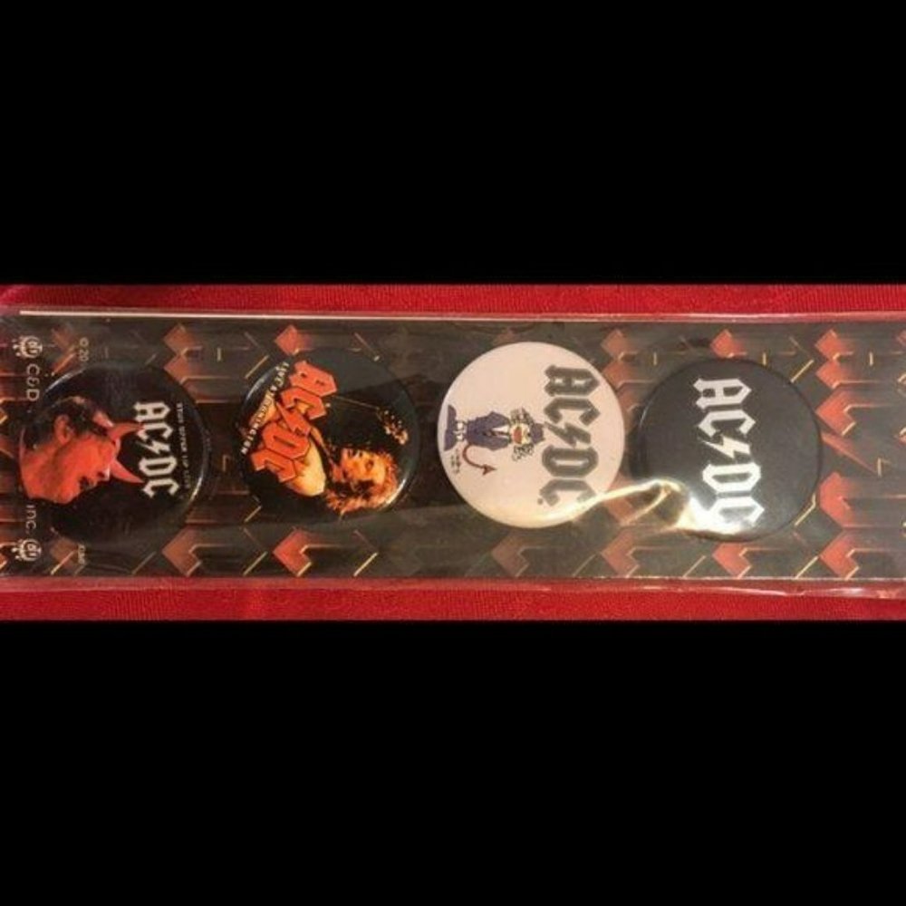 AC/DC Rock Band Set of 4 Buttons